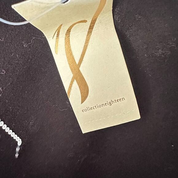 Collection Eighteen Wool Cloche Hat Black Bow Trim Retro White Embroidered Women - Picture 8 of 9